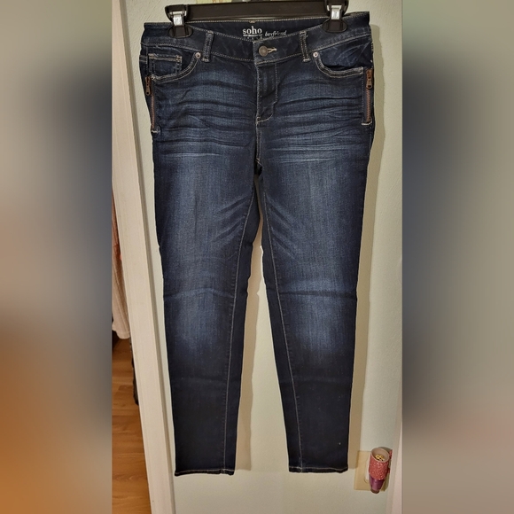 Soho Boyfriend Jeans in Dark Indigo - Picture 1 of 4